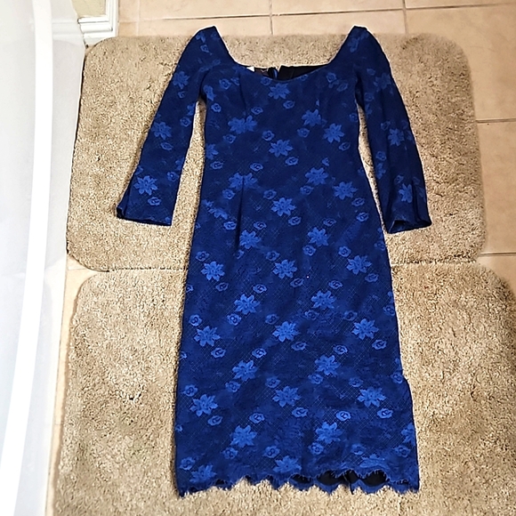 L'Wren Scott Stretch-Lace Floral Midi Dress - Picture 12 of 12